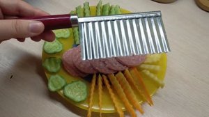 Тест-драйв волнистого ножа для фигурной нарезки овощей, сыра и не только