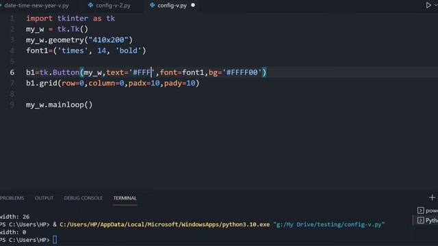 Tkinter configure method to manage the options of any object after its initialization with example смотреть онлайн