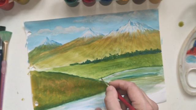 Рисуем пейзаж. Удаленные уроки рисования для детей и школьников. смотреть онлайн