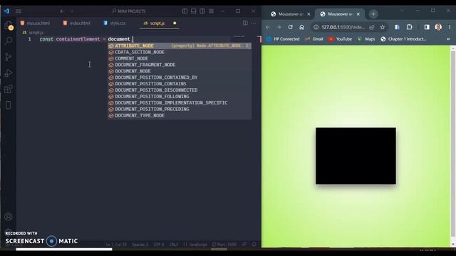 Mouseover and Mouseout Events in JavaScript. смотреть онлайн