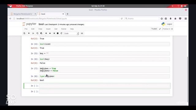 Python dersleri#6 Bool Veri Tipi смотреть онлайн