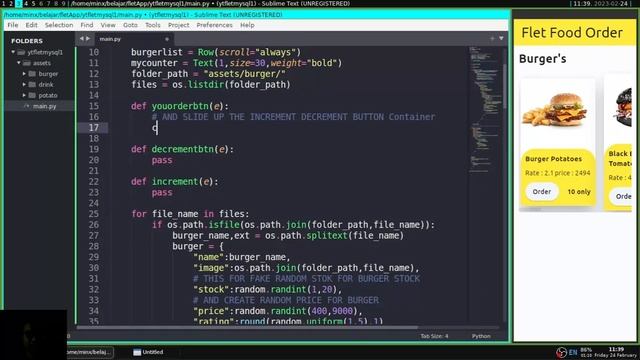 Flet Tutorial - Create Food Cart Order Online смотреть онлайн
