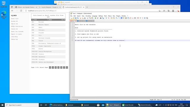 Simple web page from Excel file (sqlweb framework) смотреть онлайн