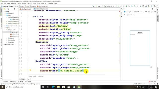 Visibility In Android Studio (Class_21) || App Development Bangla Tutorial 2021 смотреть онлайн
