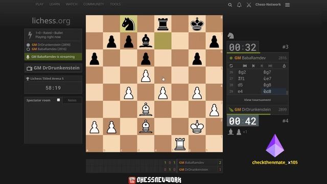 World Champion Magnus Carlsen Playing Bullet Chess | Lichess Titled Arena 5