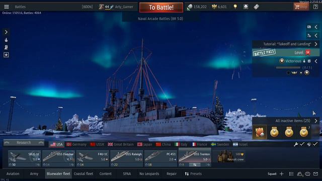 Aurora Borealis In Naval Lobby (War Thunder) смотреть онлайн