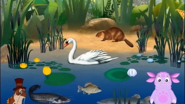 Лунтик познает мир - #1 Жители Озера и Леса. Обучающий игровой мультик для детей. смотреть онлайн