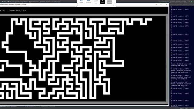 'Explorer 3.1' Maze generating algorithm vs A* Pathfinder algorithm. смотреть онлайн