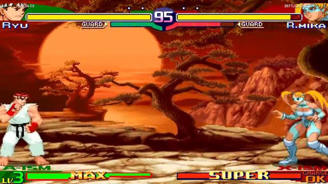 PAKTEN-EX(Me As Ryu) VS BATTLE ATHLETE(R-Mika) Street Fighter Alpha 3 смотреть онлайн