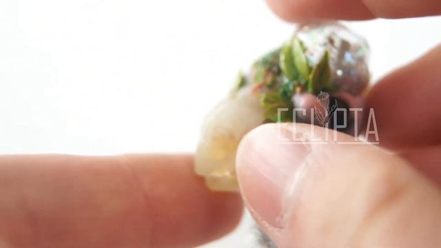 Кулон-шейкер с черепом из полимерной глины на кристалле цитрина. Ручная работа ECLIPTA jewelry смотреть онлайн