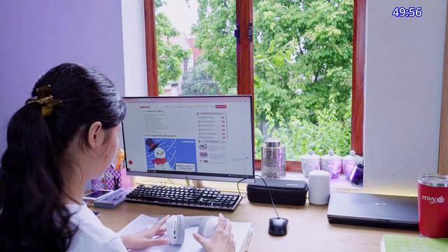 2-Hour Study With Me | Pomodoro 50-10 | 🎹calm guitar + sound of raindrops смотреть онлайн