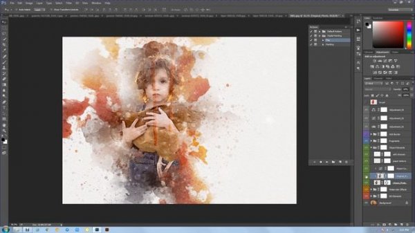 Digital Painting | Photoshop Action | Video Guide | mDxign | Creative Market