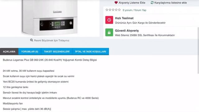 Buderus Logamax Plus GB062 24kW Yoğuşmalı Kombi смотреть онлайн
