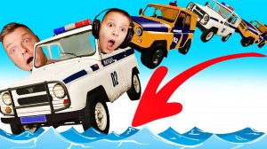 УПАЛИ на Полицейском УАЗИКЕ в ВОДУ !!! ИГОРЬ и ПАПА в Безумной ПОГОНЕ