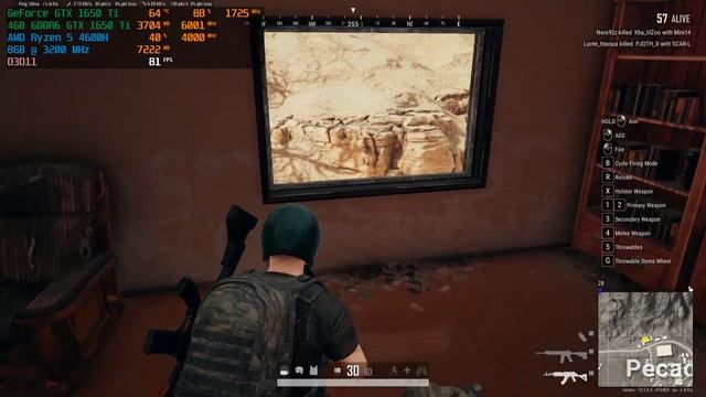 PUBG - GTX 1650 Ti Ryzen 5 4600H смотреть онлайн