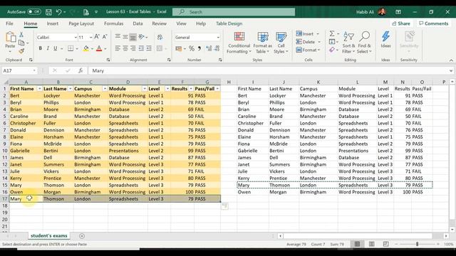 Lesson 63: Create a table in Excel | Convert data to Excel table | Benefits of tables in Excel смотреть онлайн