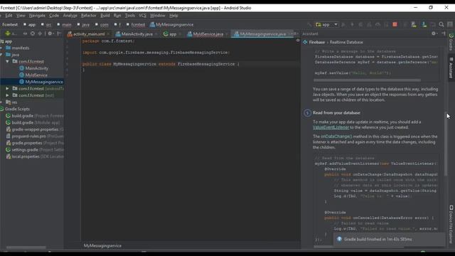 Firebase Cloud Messaging(FCM) java.Send push notification directly from your android device.PART 1 смотреть онлайн