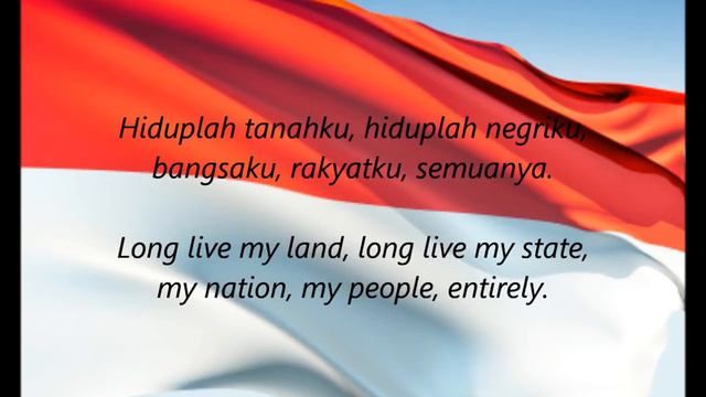 Indonesian National Anthem   'Indonesia Raya' ID EN