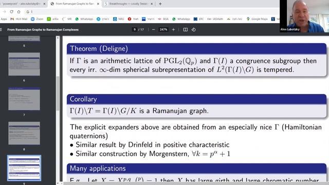 From Ramanujan graphs to Ramanujan complexes смотреть онлайн