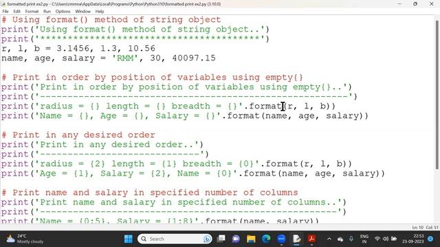 Python Programming for Beginners: Module-5. Input and Output | Lecture-4. Formatted Printing смотреть онлайн