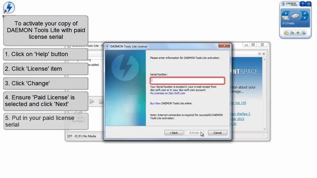 DAEMON Tools Lite: paid license activation howto смотреть онлайн