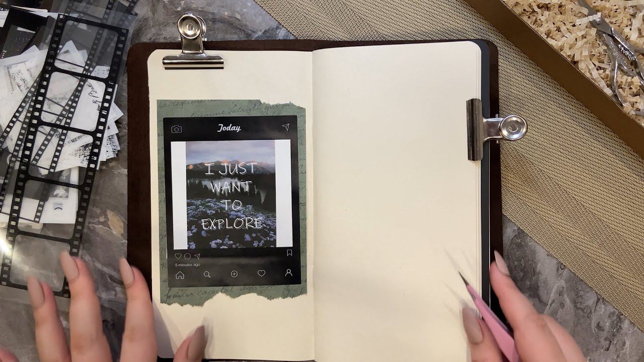 | ASMR | Journaling | No Talking | Journal Decoration | Relaxation 10