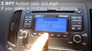 Setting the Radio code on a Hyundai I30