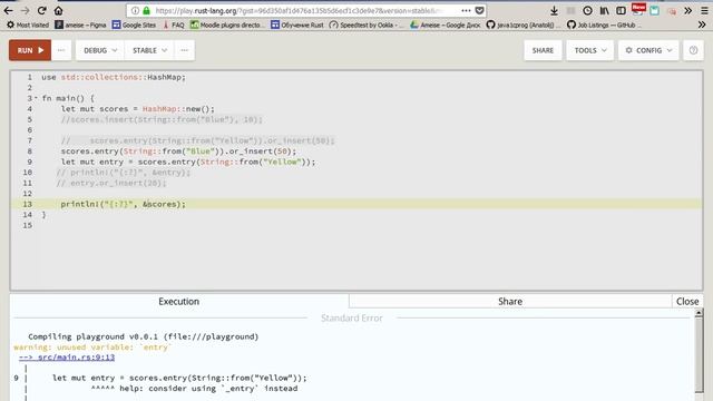 Rust-lang. HashMap. Entry. or_insert. Howto use it. смотреть онлайн