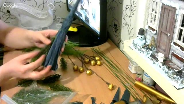 Бесплатный мастер-класс Новогодняя композиция с елочкой.Свитдизайн.2 занятие. смотреть онлайн