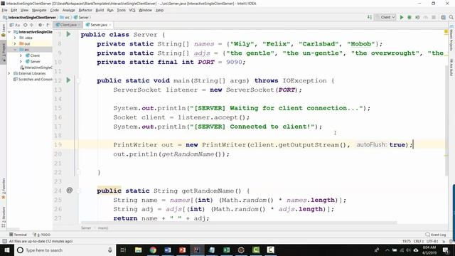 Java Socket Programming 3 - Interactive single client server смотреть онлайн