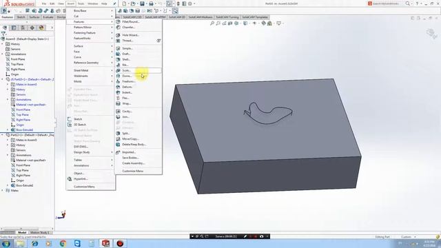 SOLID WORKS УРОК ПРИСПОСОБЛЕНИЯ№1