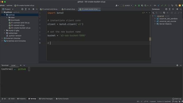 Create Bucket S3 using Python смотреть онлайн