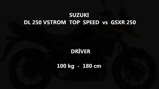 TOP SPEED, SUZUKİ GSX R 125 Vs GSX R 250 Vs DL 250 V STROM Vs DL 650 V STROM,ACCELERATİON,SPEED TES