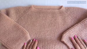 Экспресс МК Нежный джемпер спицами женский