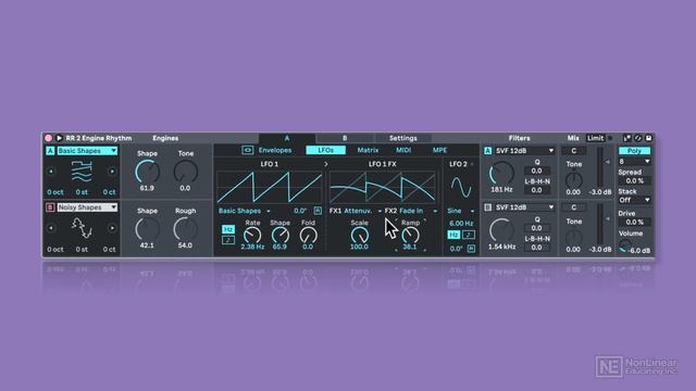 10 Элементы управления  LFO 1 FX