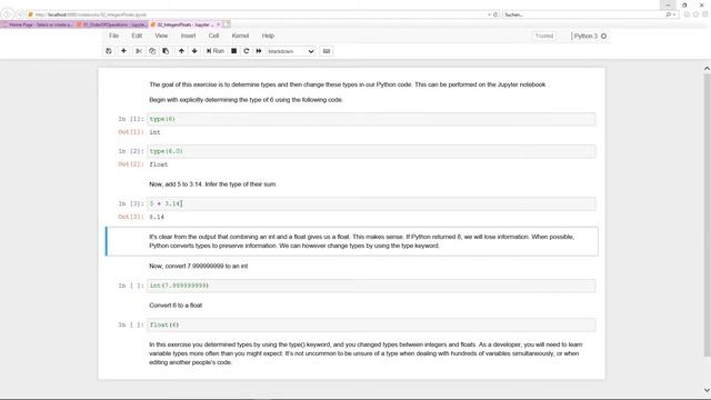 Integer and Float Types in Python language смотреть онлайн