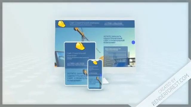 Одностраничный сайт Строительной компании смотреть онлайн