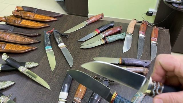 Выставка ножей из порошковой стали S390 | Elmax | Мозаичный дамаск | Штучные ножи ручной работы смотреть онлайн