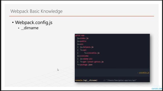 دوره آموزش اصولی webpack 4 - فصل 3-قسمت5- آشنایی با شیوه عملکرد __dirname , path از node.js смотреть онлайн