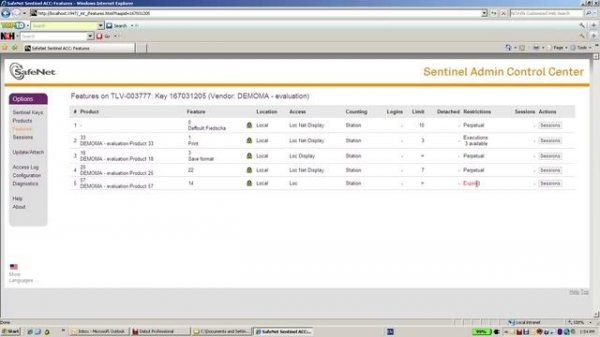 Sentinel Support- How to navigate your way around the Admin Control Center, Sentinel HASP