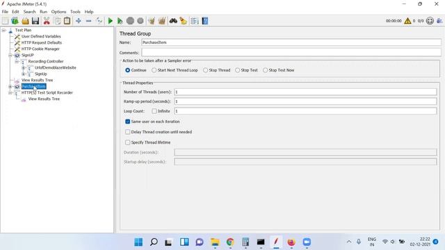 Business transaction through jmeter | thread Group | Recording script jmeter смотреть онлайн