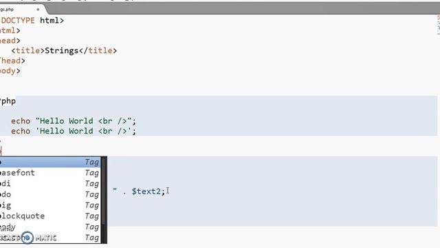 PHP For Beginners: PHP Strings. смотреть онлайн