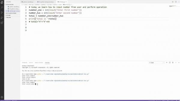 Int() function :In Python | python tutorial 9 #tiktokgirls #trending