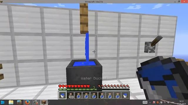 Водопроводный кран в майнкрафт 14w21b ( water tap in minecraft 14w21b ) смотреть онлайн