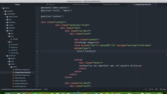 #5 Change Image | Laravel File Upload | getClientOriginalName | E-commerce website tutorial смотреть онлайн
