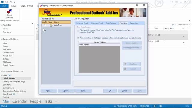 Bulk Print Email And Attachments In Outlook By Chris Menard