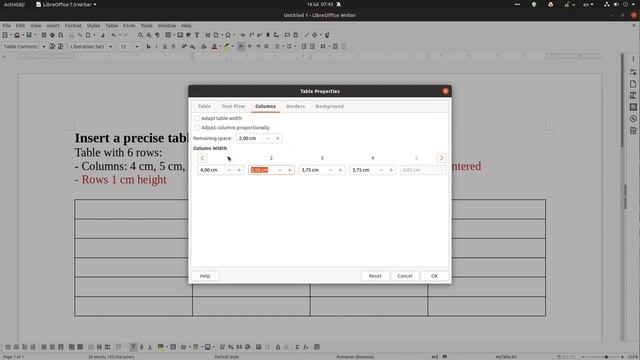 How to create a very precise table in LibreOffice Writer смотреть онлайн