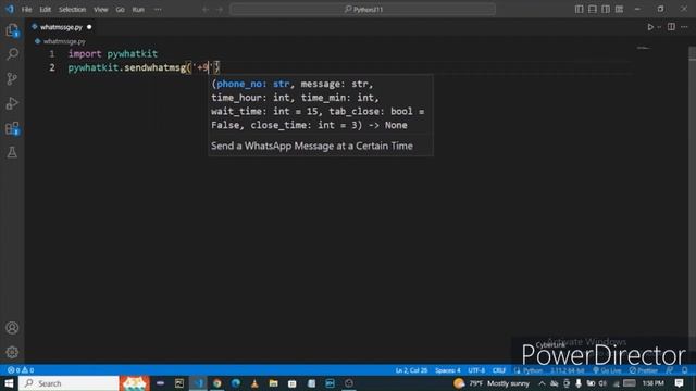 Python Project 3 | How to Automate WhatsApp Message смотреть онлайн