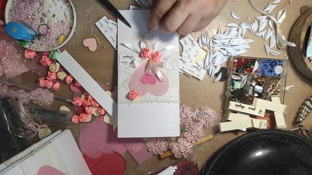 Свадебная открытка ручной работы Handmade wedding card смотреть онлайн