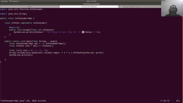 java.util.function.IntConsumer implementation in Java смотреть онлайн